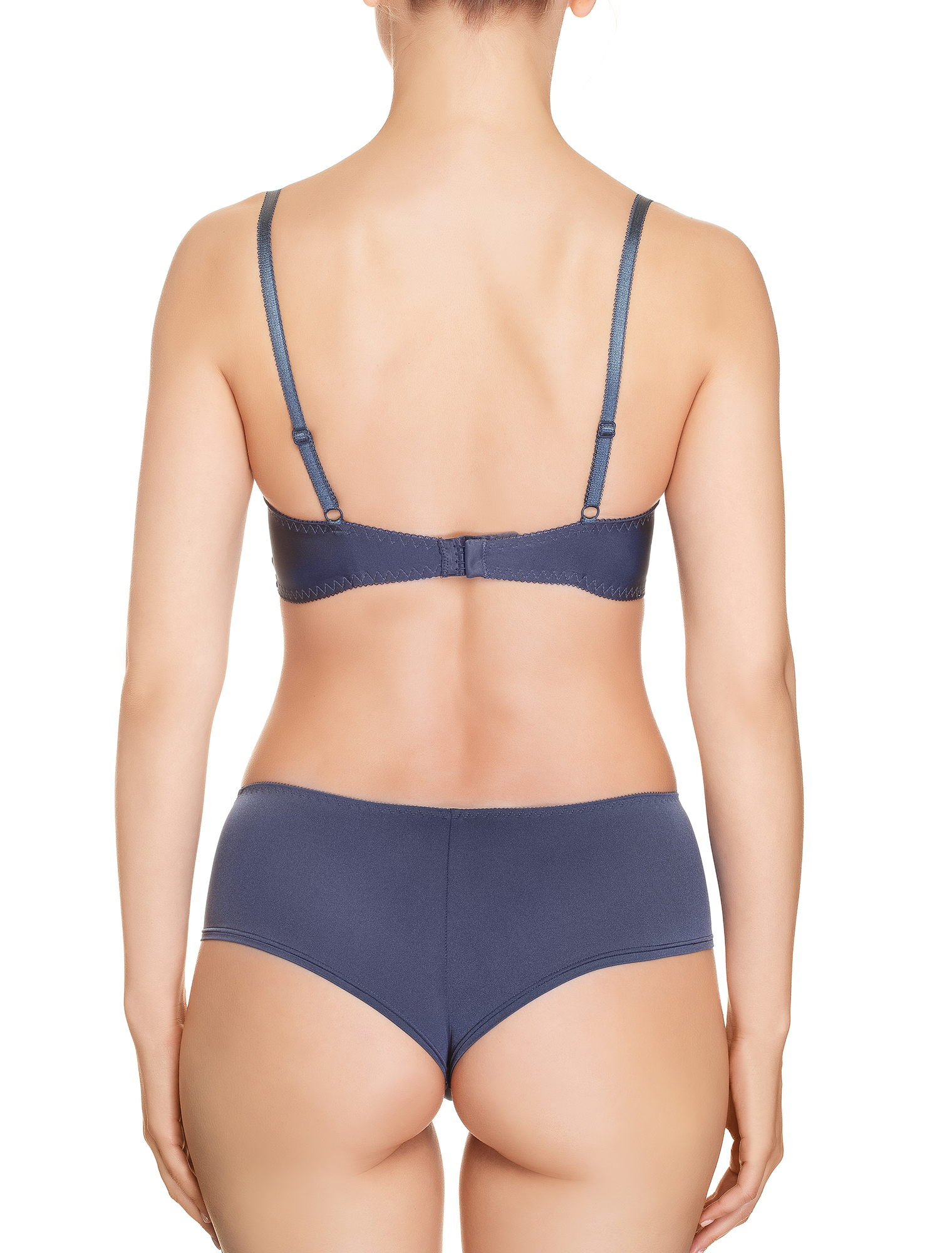 Lauma, Blue Moulded Push-up Bra, On Model Back, 44H35