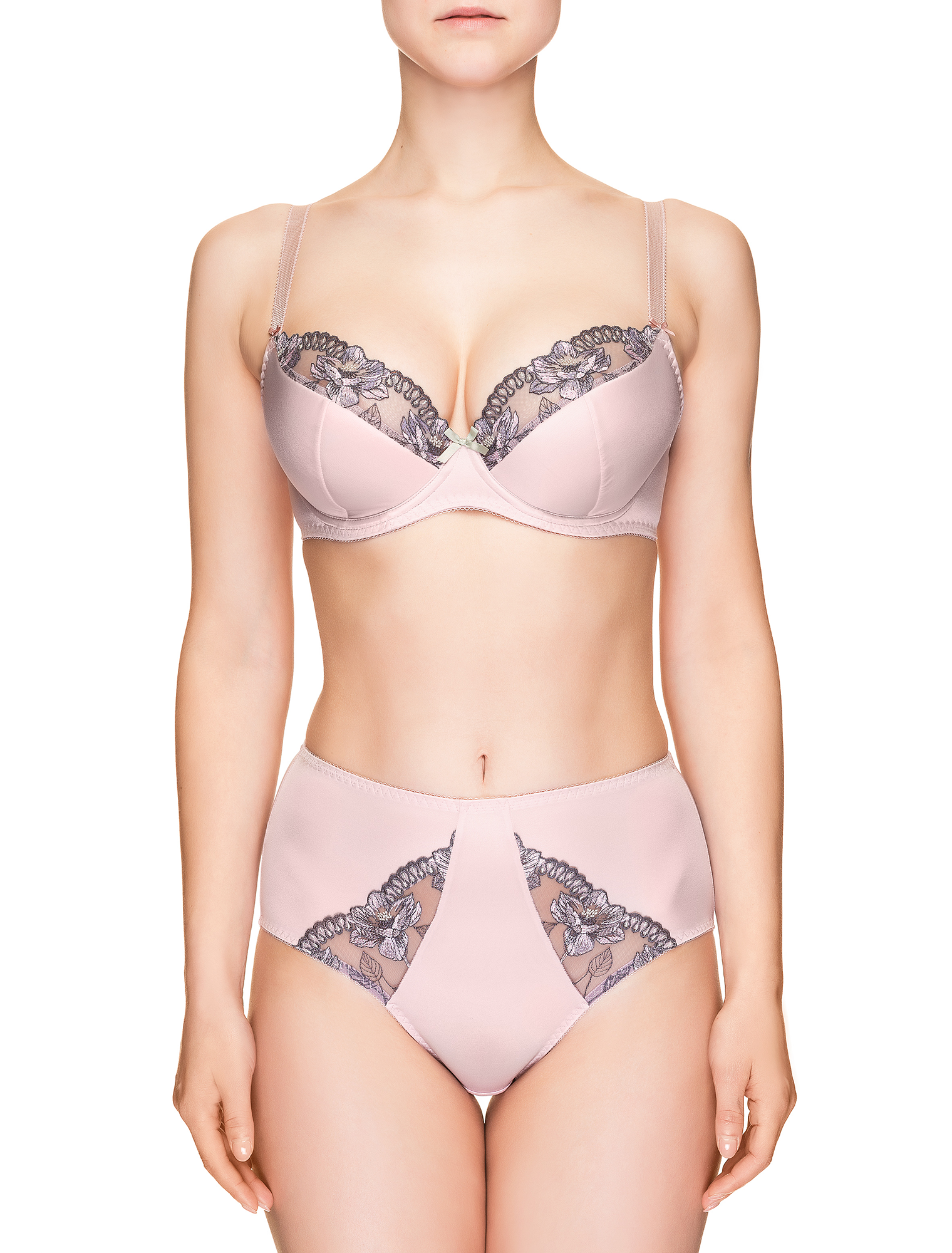Lauma, Pink Half-padded Bra, On Model Front, 44H40