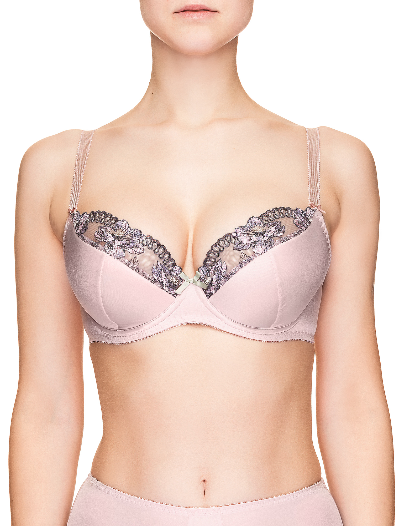 Lauma, Pink Half-padded Bra, On Model Front, 44H40