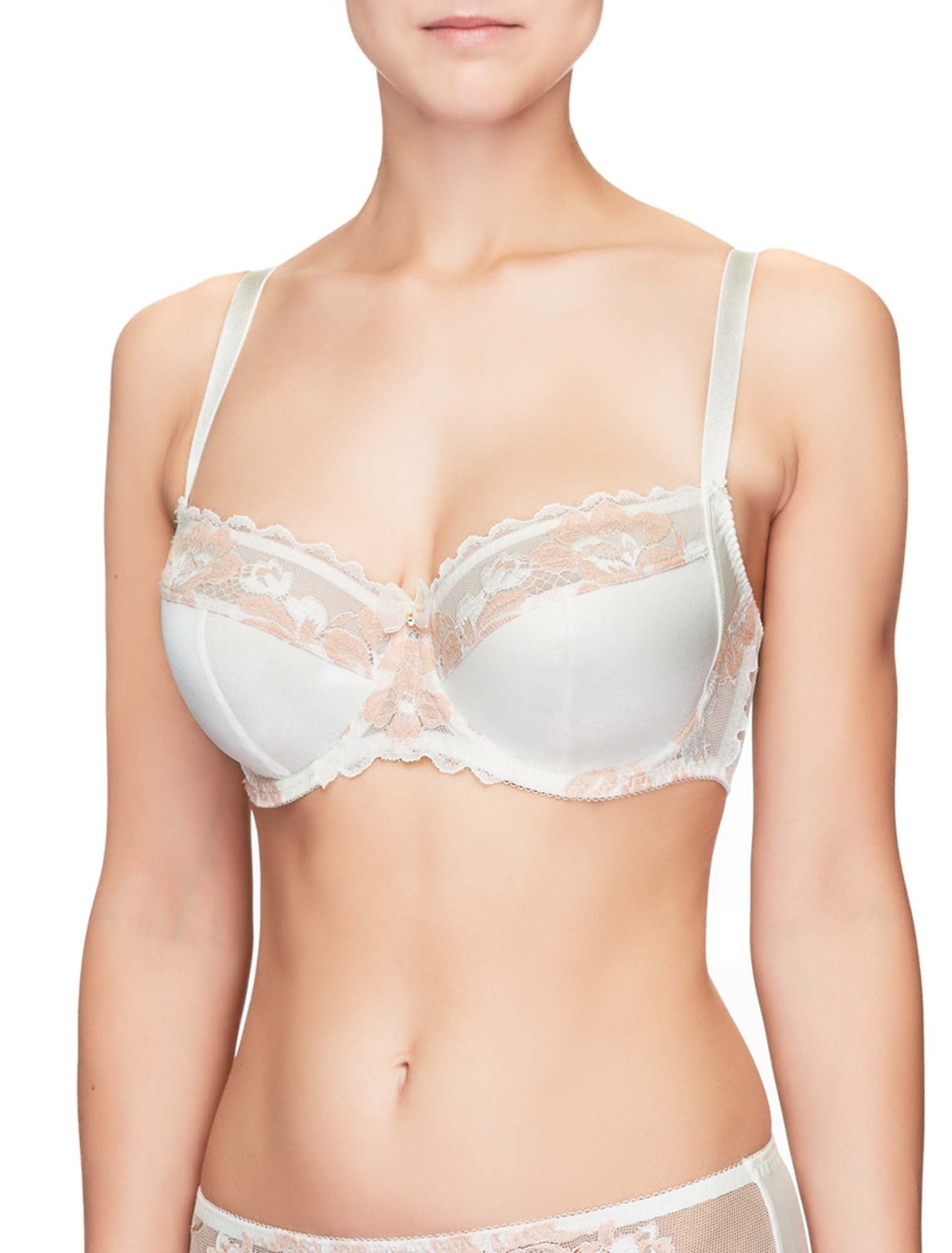 Lauma, Ivory Underwired Non padded Bra, On Model Front, 45H20