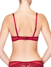 Lauma, Red Plunge Push Up Bra, On Model Back, 47H10