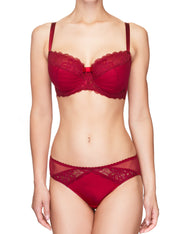 Lauma, Red Half Padded Bra, On Model Front, 47H40