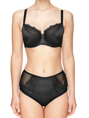 Lauma, Black Underwired Bra, On Model Front, 48J20
