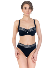 Lauma, Black Bikini Bottom, On Model Front, 48K52