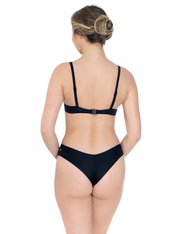 Lauma, Black Pushup Bikini Top, On Model Back, 48K35