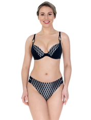 Lauma, Black Pushup Bikini Top, On Model Front, 48K35