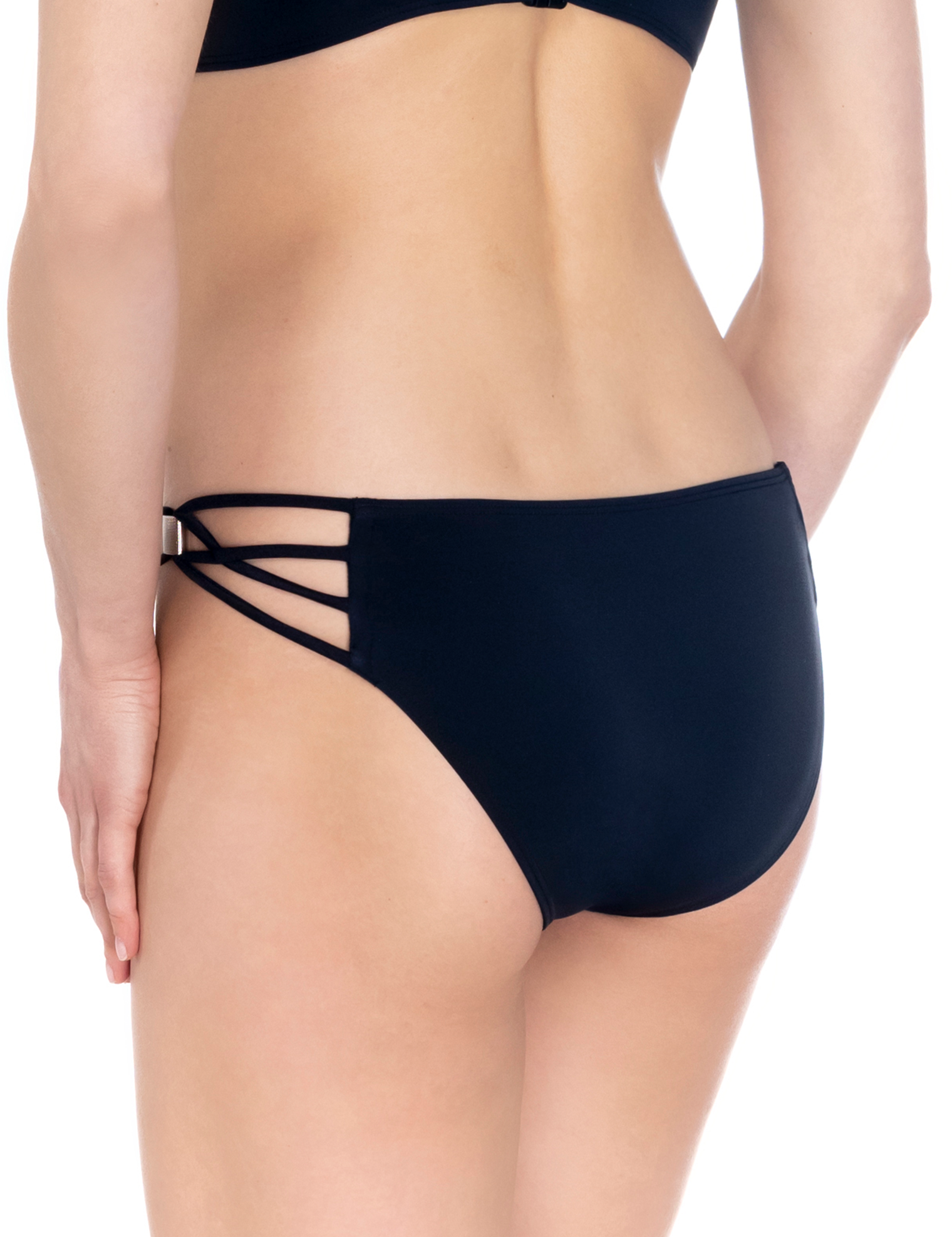 Lauma, Black Bikini Bottom, On Model Back, 48K50