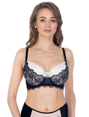 Lauma, Black Underwired Bra, On Model Front, 49K20