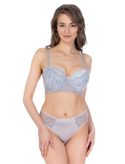 Lauma, Grey Underwired Padded Bra, On Model Front, 49K30