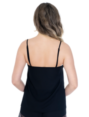 Lauma, Black Pyjama Top, On Model Back, 49K71