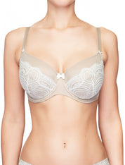 Lauma, Nude Underwired Padded Bra, On Model Front, 50H40