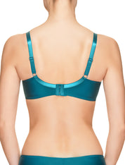Lauma, Green Underwired Padded Bra, On Model Back, 50H40