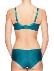 Lauma, Green Underwired Padded Bra, On Model Back, 50H40