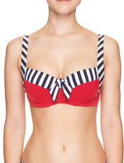 Lauma, Red Swimwear Bikini Top, On Model Front, 52H20