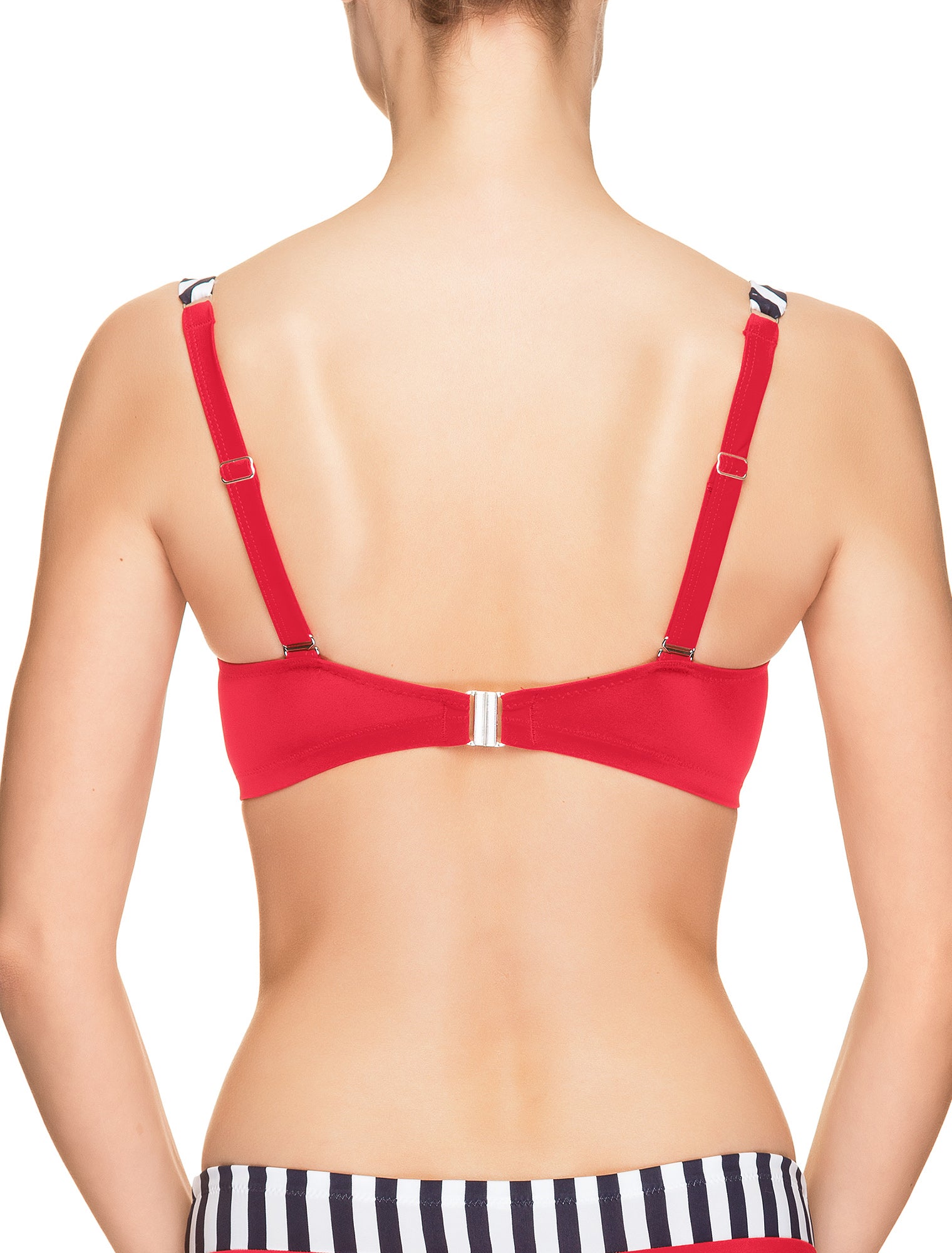 Lauma, Red Swimwear Bikini Top, On Model Back, 52H20