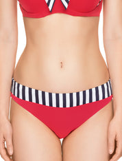 Lauma, Red Swimwear Bikini Bottoms, On Model Front, 52H50