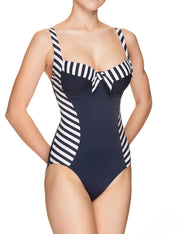 Lauma, Blue One Piece Swimsuit, On Model Front, 52H82