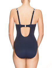 Lauma, Blue One Piece Swimsuit, On Model Back, 52H82