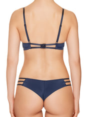 Lauma, Blue Moulded Push Up Bra, On Model Back, 53H35