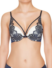 Lauma, Blue Strappy Push Up Bra, On Model Front, 53H36