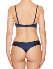 Lauma, Blue Strappy Push Up Bra, On Model Back, 53H36