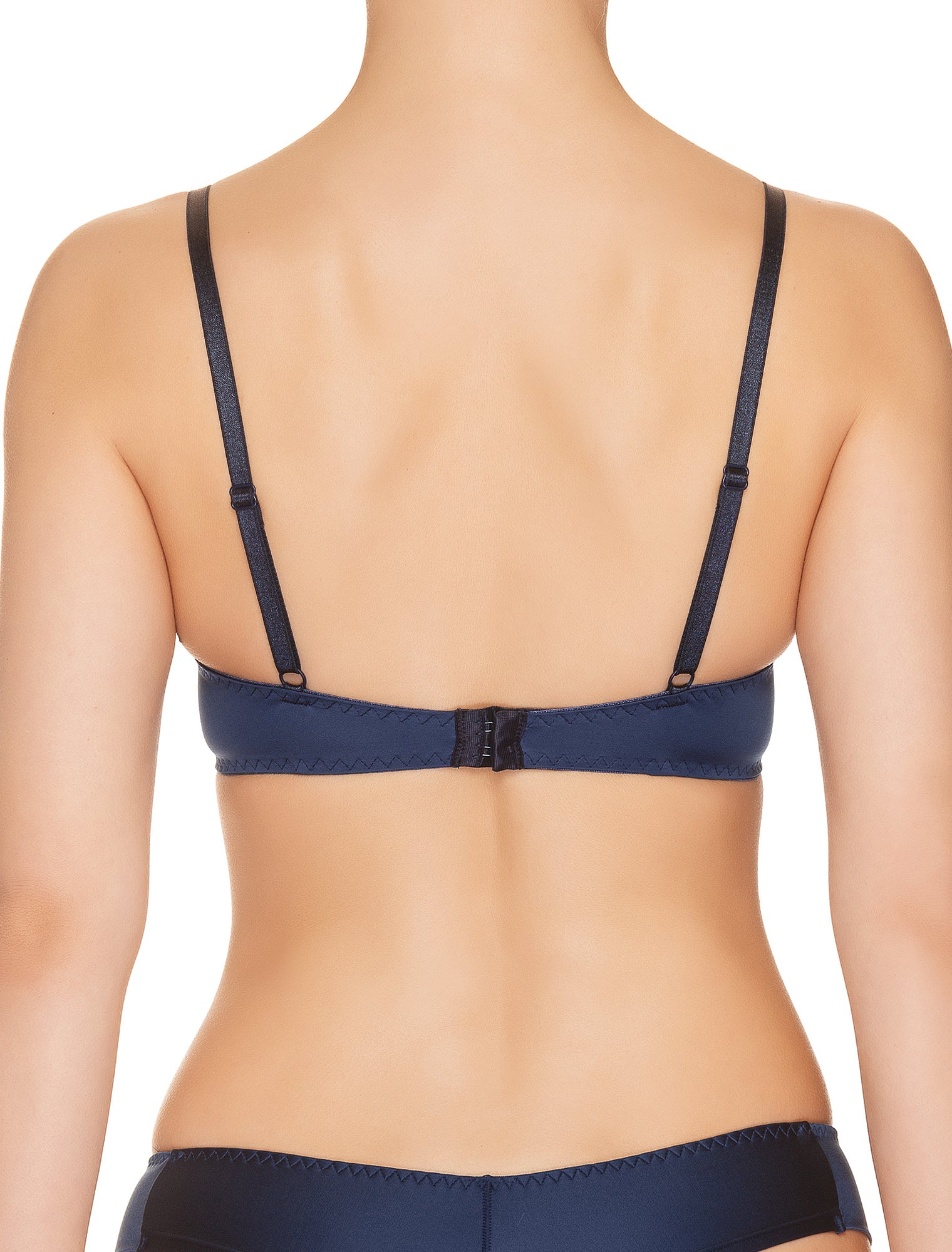 Lauma, Blue Strappy Push Up Bra, On Model Back, 53H36