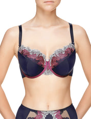 Lauma, Blue Half Padded Bra, On Model Front, 53J40