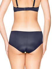 Lauma, Blue Mid Waist Shorts, On Model Back, 53J70