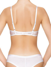Lauma, White Moulded Push-Up Bra, On Model Back, 54J35