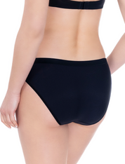 Lauma, Black Mid Waist Panties, On Model Back, 55K50