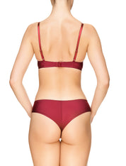 Lauma, Dark Red Push Up Bra, On Model Back, 61J10