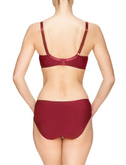 Lauma, Dark Red Half-padded Bra, On Model Back, 61J40