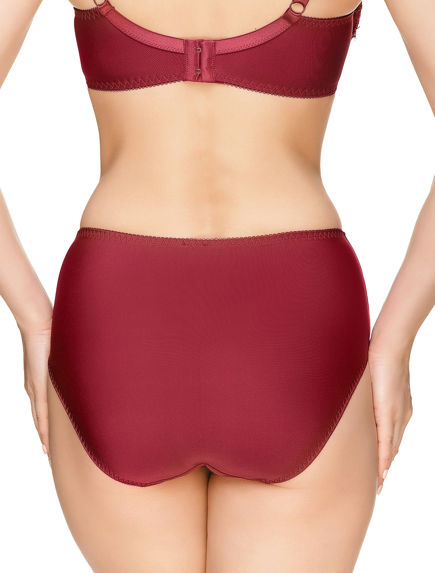 Lauma, Dark Red High Waist Panties, On Model Back, 61J51