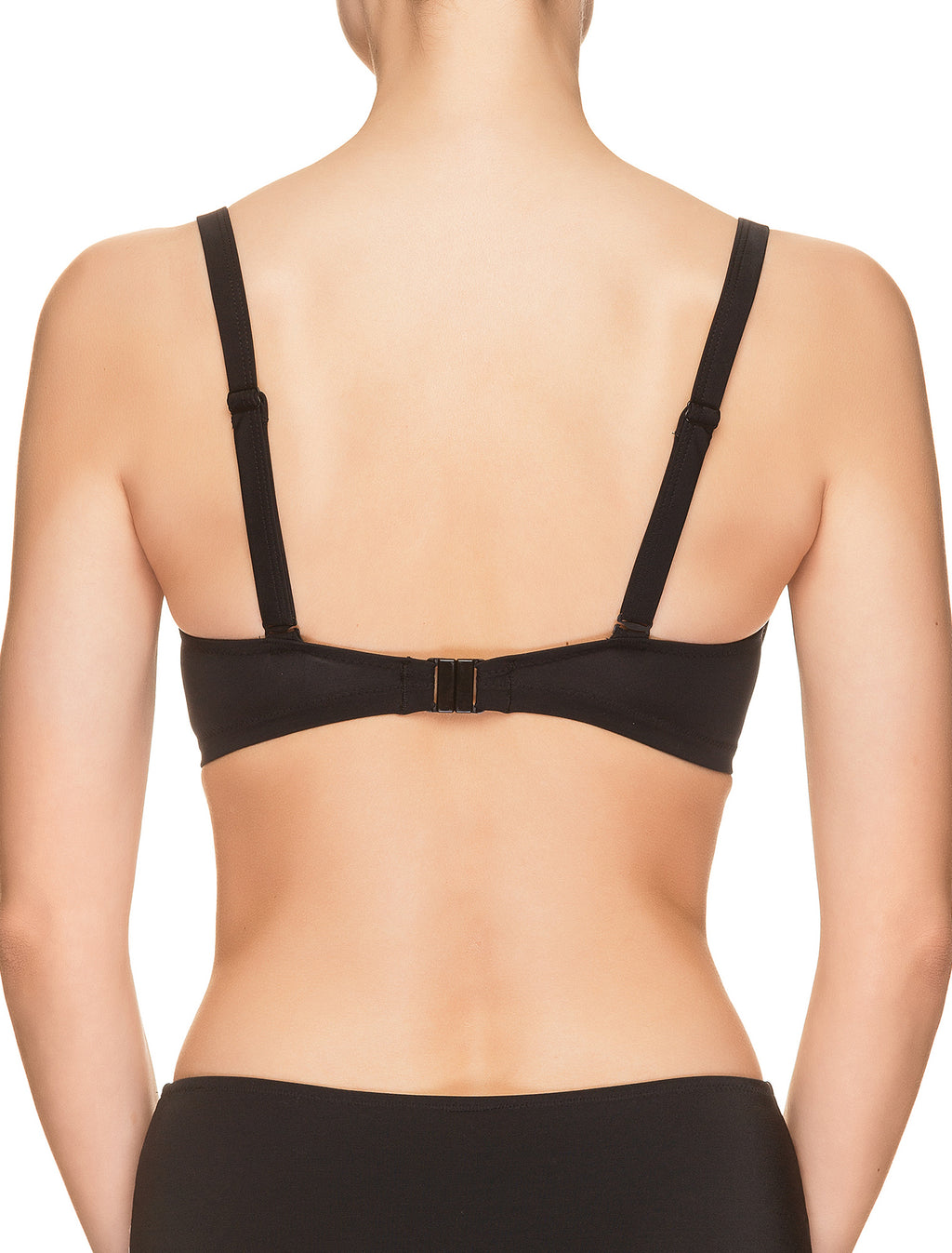 Lauma, Black Swimwear Bikini Top, On Model Back, 62H20