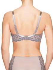 Lauma, Grey Non-padded Lace Bra, On Model Back, 64H20