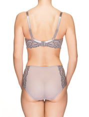 Lauma, Grey Non-padded Lace Bra, On Model Back, 64H20
