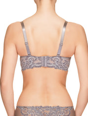 Lauma, Grey Lace Balconette Bra, On Model Back, 64H30