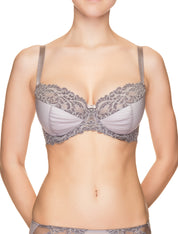 Lauma, Grey Half Padded Bra, On Model Front, 64H40