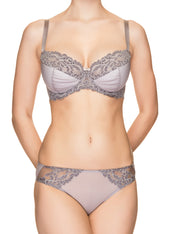 Lauma, Grey Half Padded Bra, On Model Front, 64H40