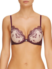 Lauma, Violet Push Up Bra, On Model Front, 65G35