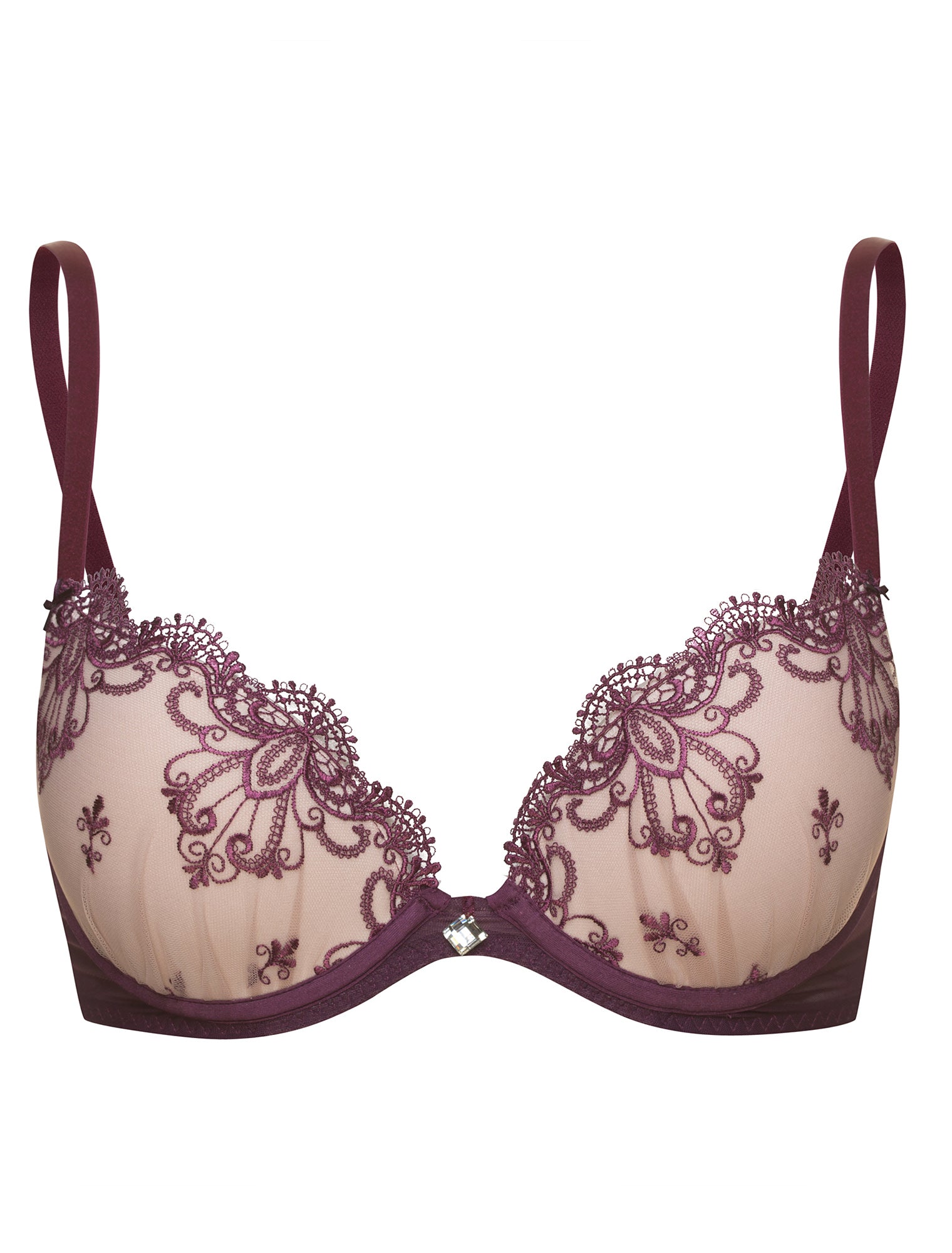 Lauma, Violet Push Up Bra, On Model Front, 65G35