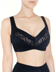 Lauma, Black Wireless Bra, On Model Front, 66A24