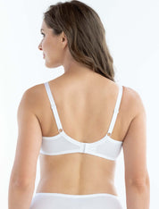Lauma, White Underwired Half-padded Bra, On Model Back, 66A40