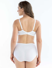 Lauma, White Underwired Half-padded Bra, On Model Back, 66A40