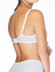 Lauma, White Underwired Half-padded Bra, On Model Back, 66A40