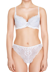 Lauma, White Lace Push Up Bra, On Model Front, 66H15