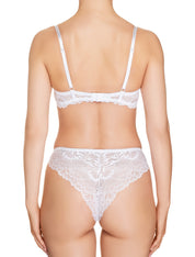 Lauma, White Lace Push Up Bra, On Model Back, 66H15
