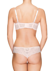 Lauma, Light Pink Lace Balconette Bra, On Model Back, 66H30