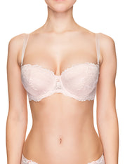 Lauma, Light Pink Lace Balconette Bra, On Model Front, 66H30