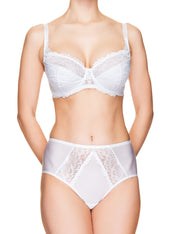 Lauma, White High Waist Panties, On Model Front, 66H52